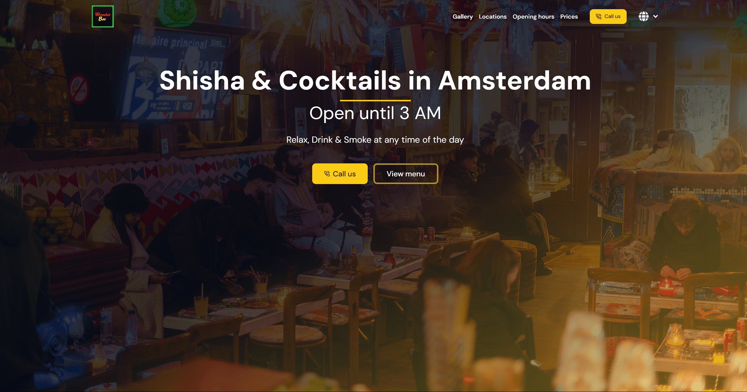 WonderBar Amsterdam - Website Redesign with Arabic & Dutch Versions